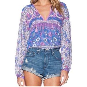 Spell blossom purple blouse size M